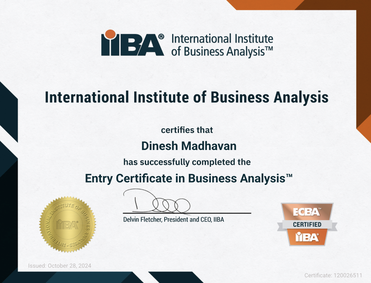 ECBA Certificate